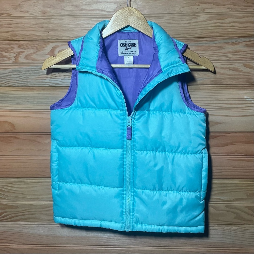 Oshkosh Girls Quilted Puffer Vest - Size 7